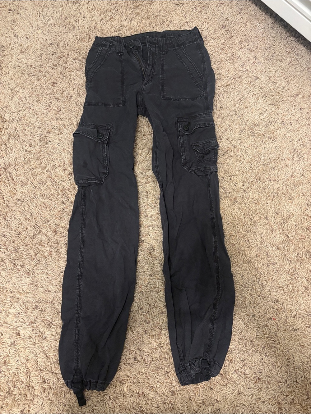 American Eagle Black Utility Cargo Pants